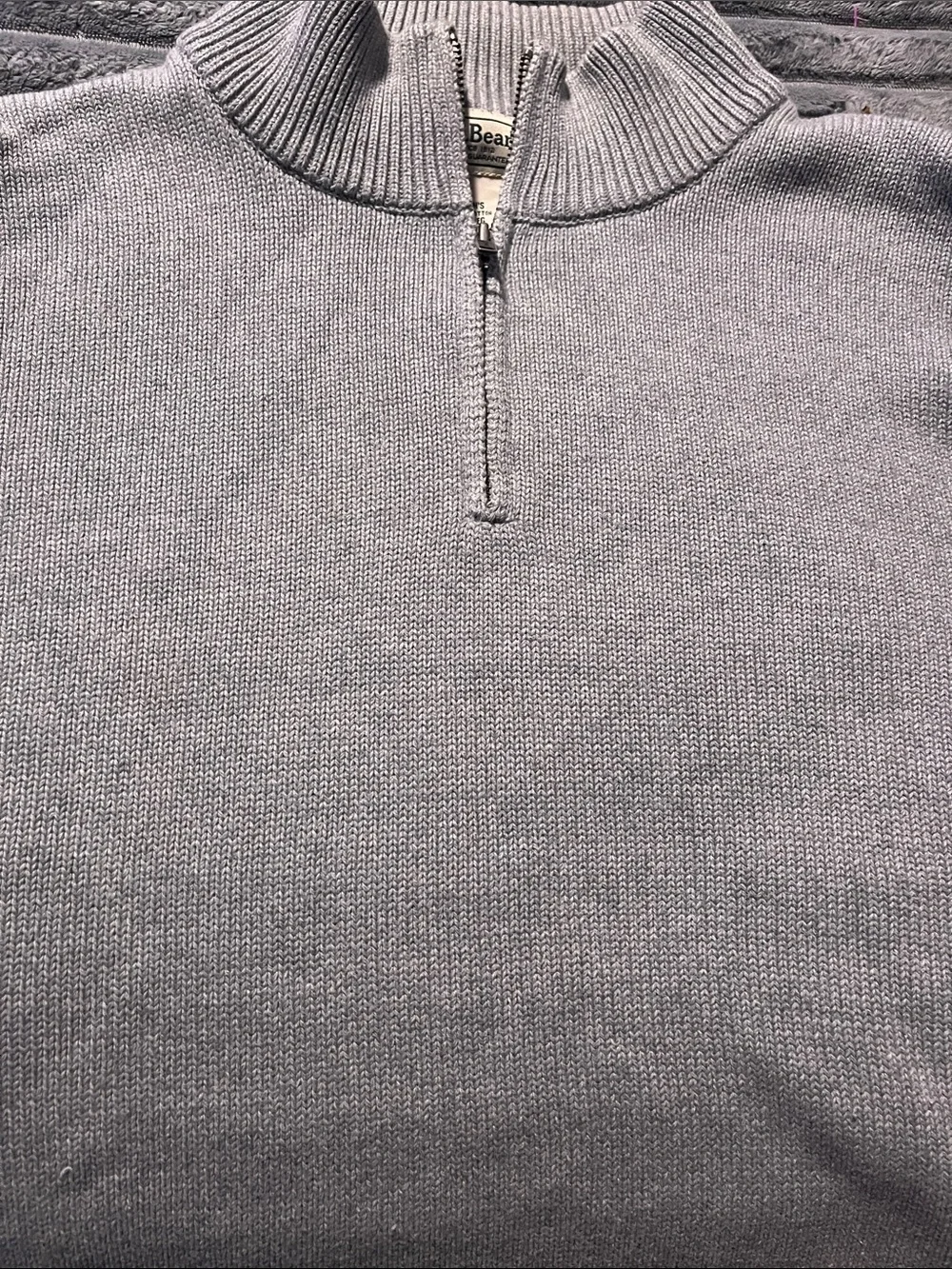 L.L. Bean Men's Charcoal Gray Half-Zip Sweater